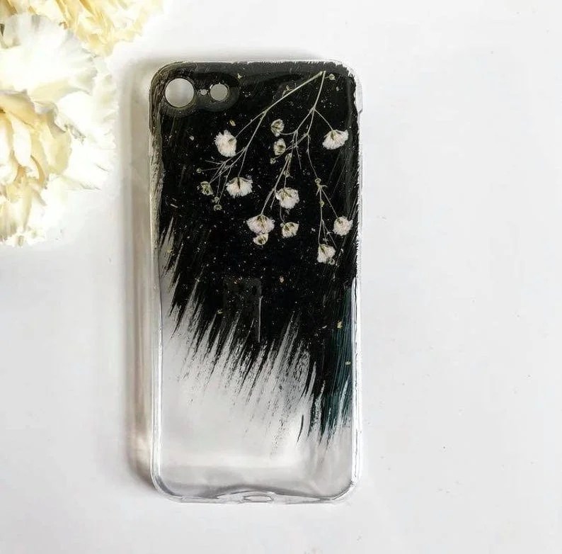star dust hand painted floral smartphone cover fern&felt Fern & Felt