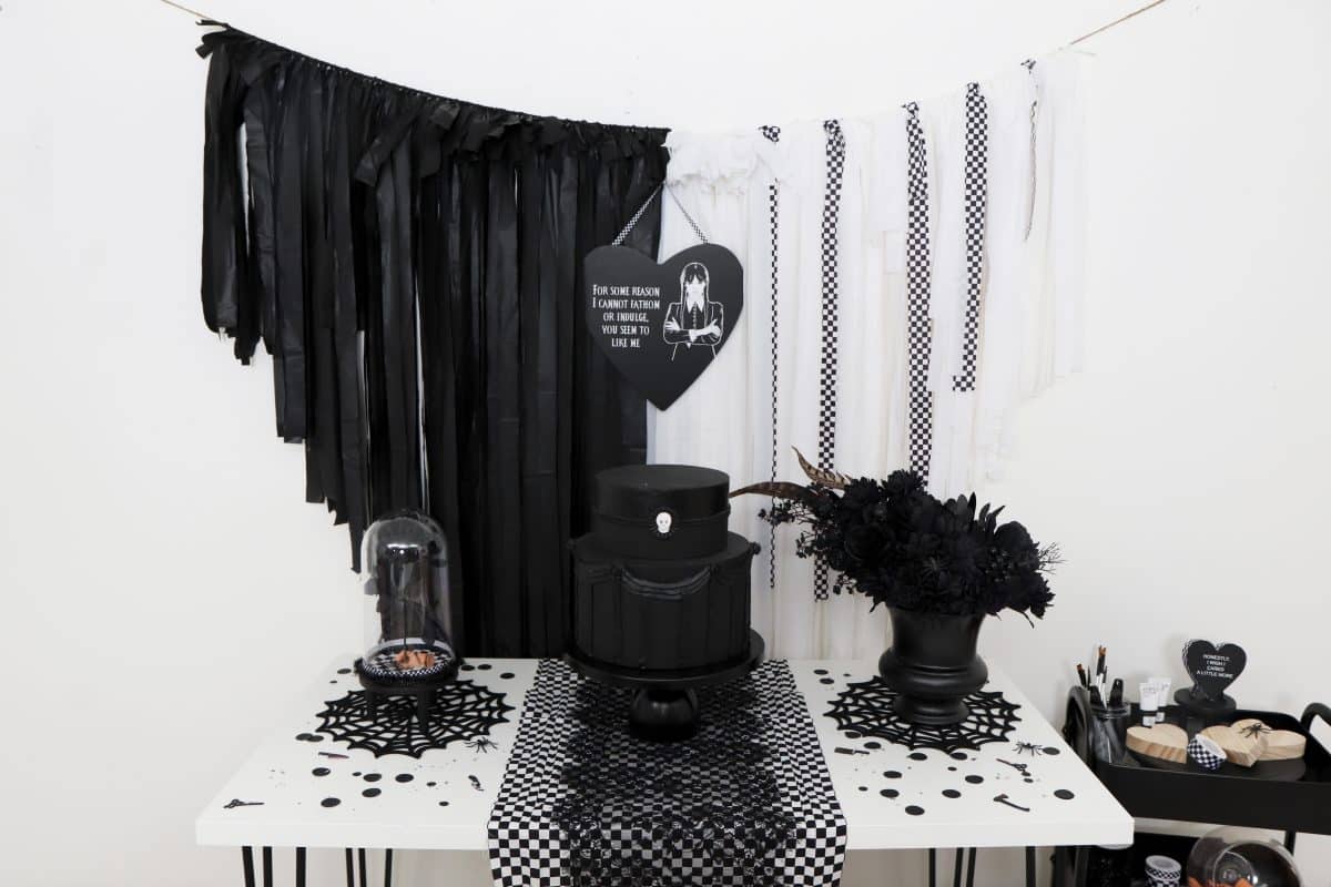 Wickedly Wonderful Wednesday Addams Party Ideas Fern and Maple