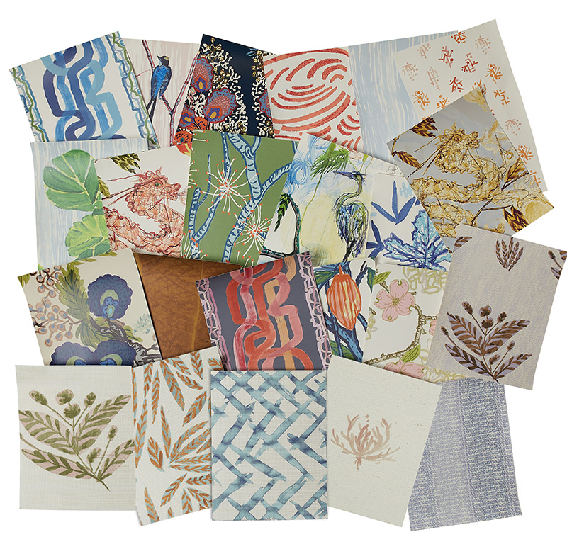 Full Set of Wallpaper & Grasscloth Samples in Binder Ferrick Mason
