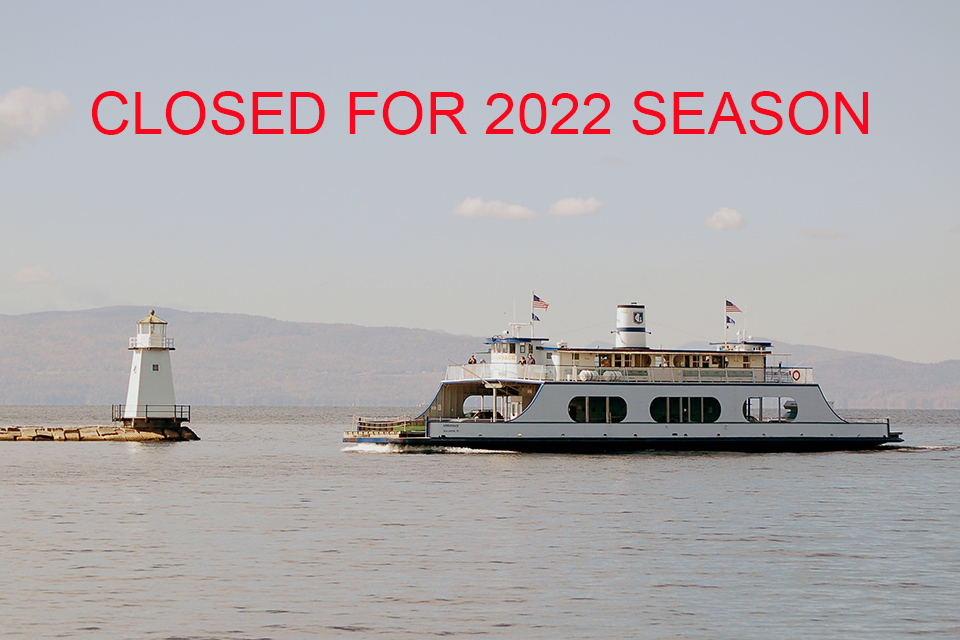 Vermont New York Lake Champlain Ferry Crossing Overview Lake