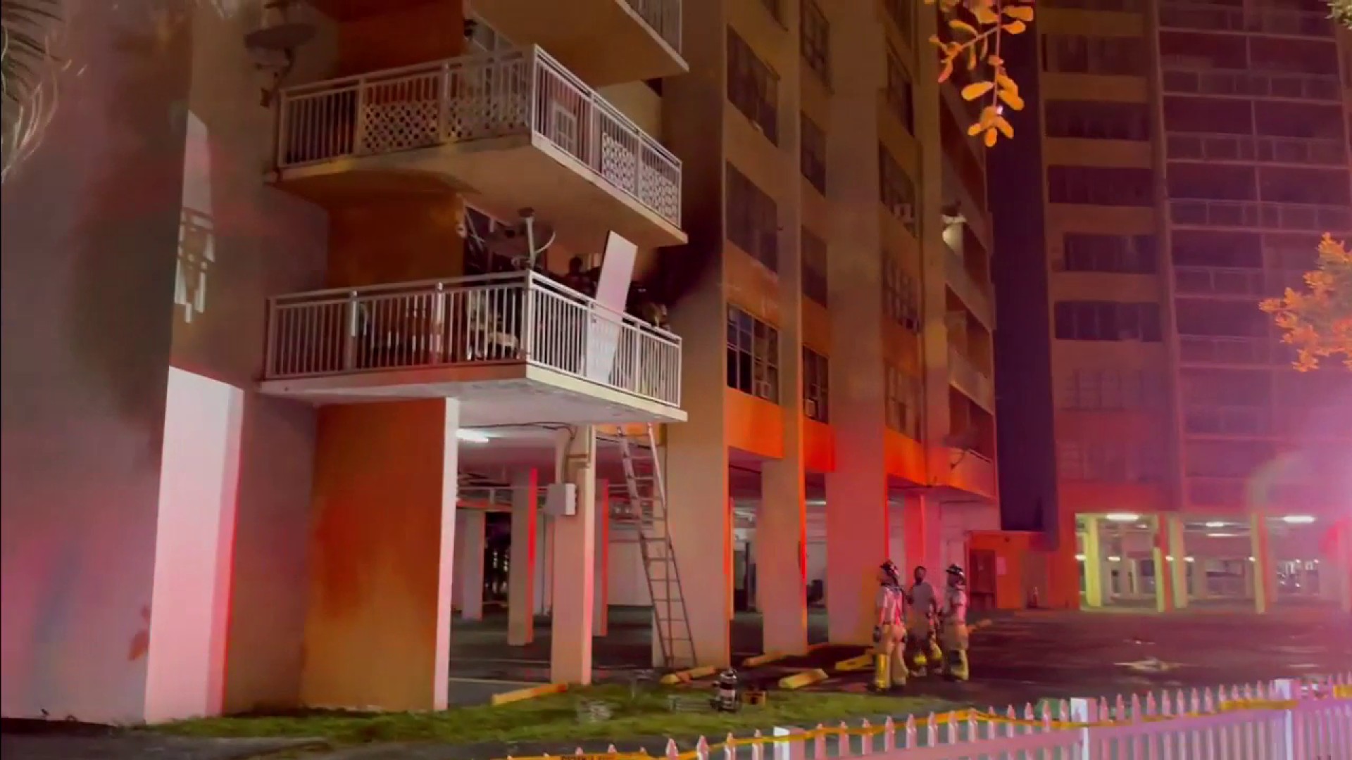 Fire erupts inside North Miami Beach condo building that was declared