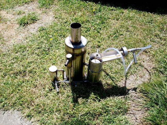 Wood powered steam generator