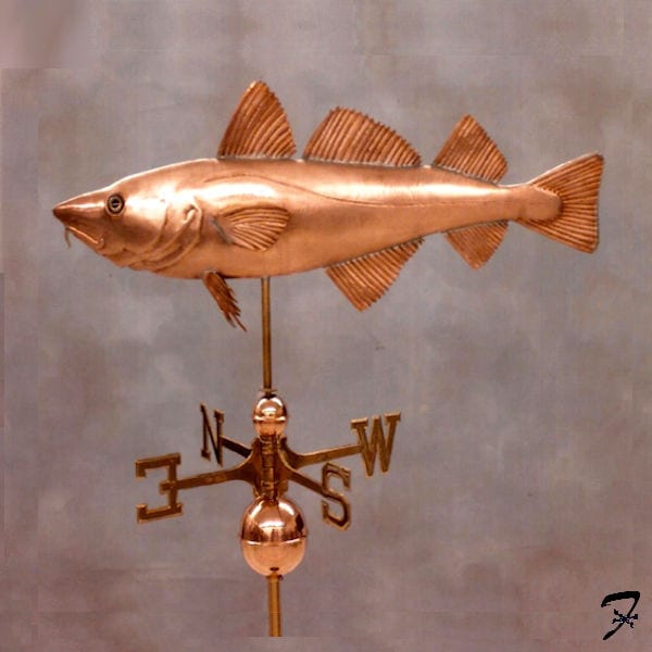 Codfish Weathervane Ferro Weathervanes