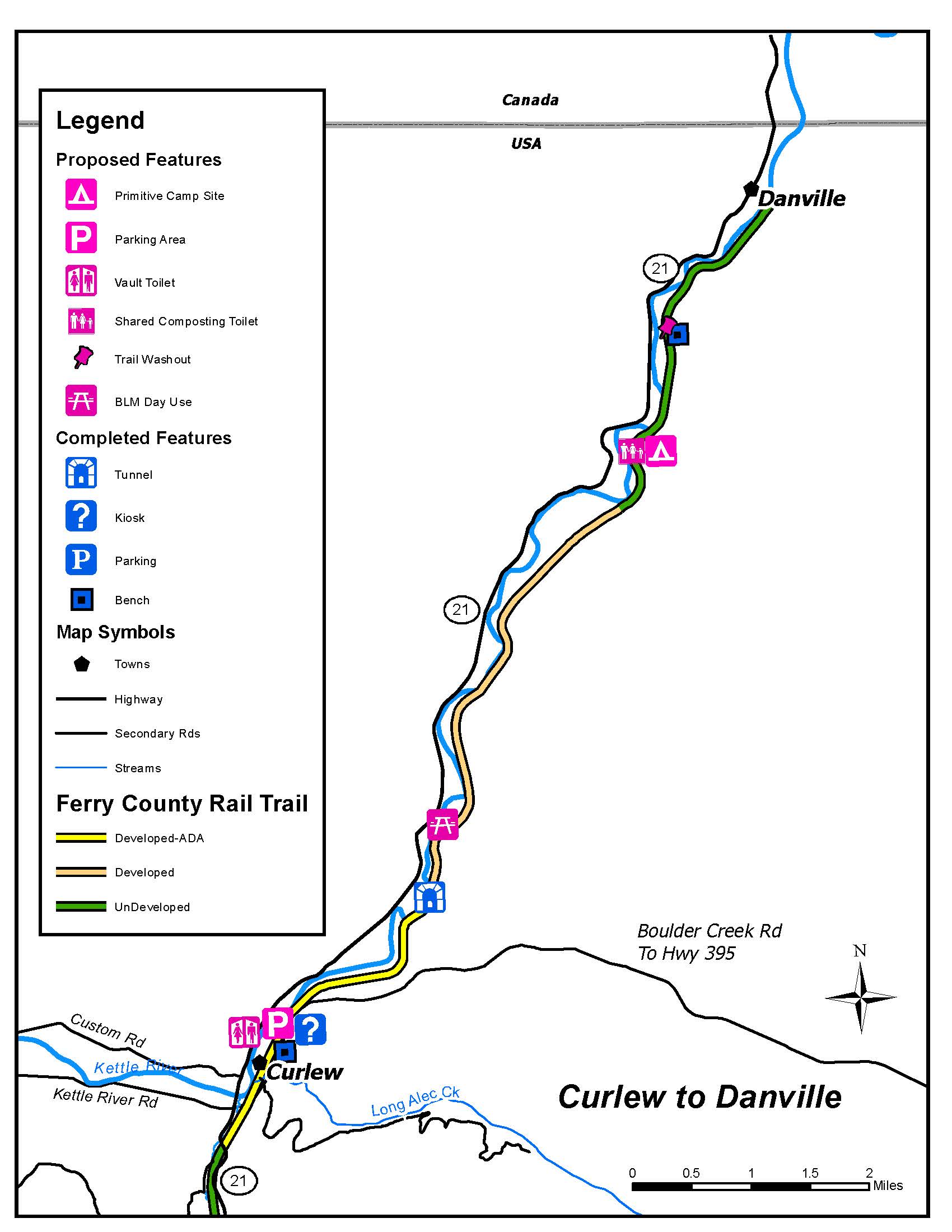 Curlew to Danville Ferry County Rail Trail