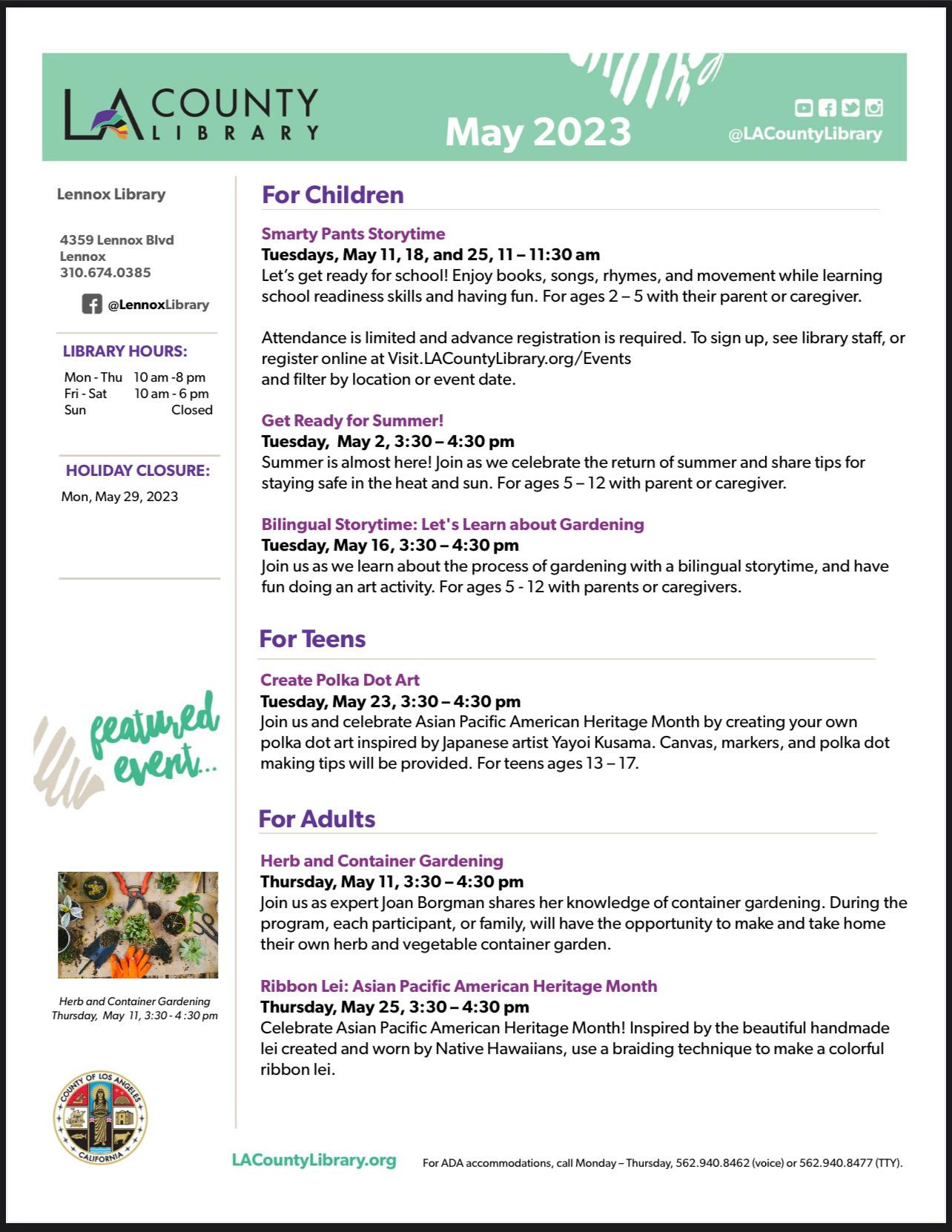 Lennox Library Felton Elementary