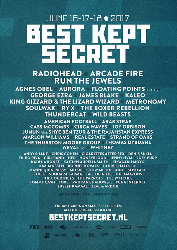 Run The Jewels, Agnes Obel en meer naar Best Kept Secret 2017