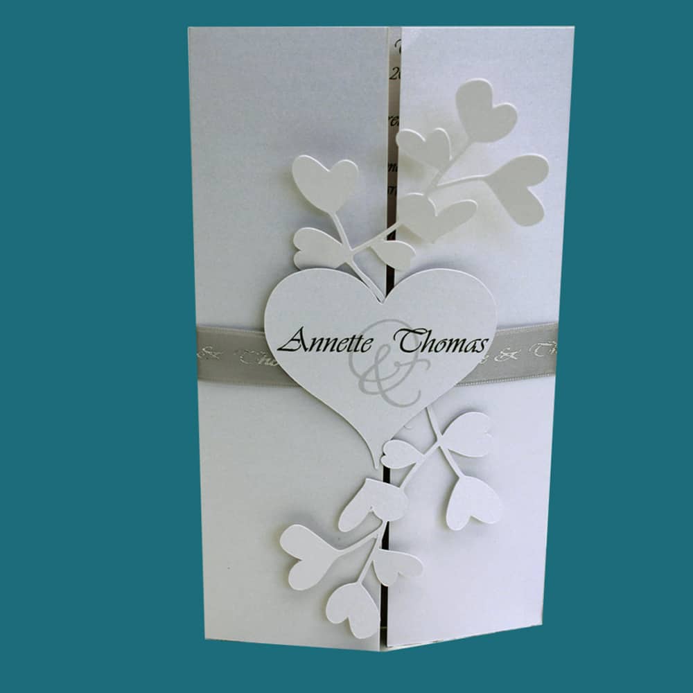 Bestil sølvbryllupsinvitation som email invitation eller invitationskort