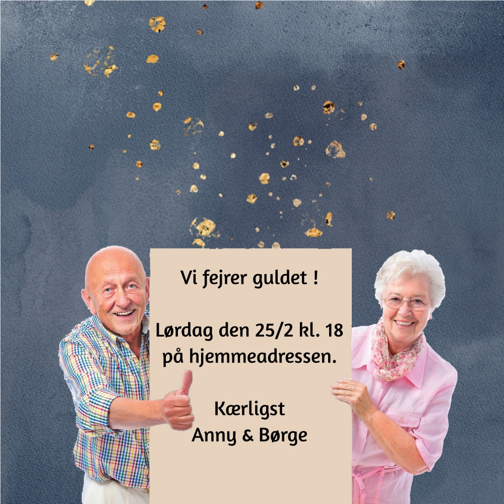 Email invitation med foto Guldbryllup01 Festivitas