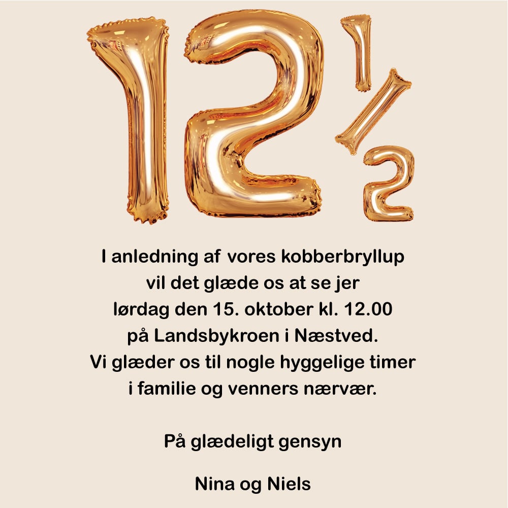Einvitation kobberbryllup 01 Festivitas