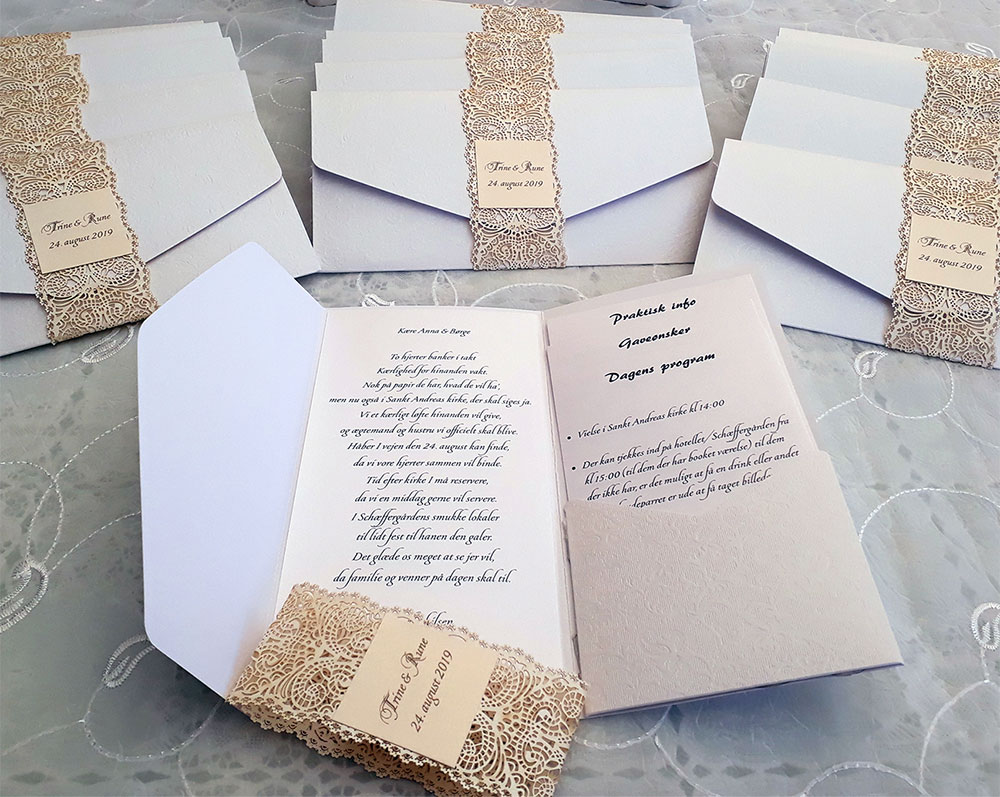 Bestil print af Invitationer Opsætning af personligt design