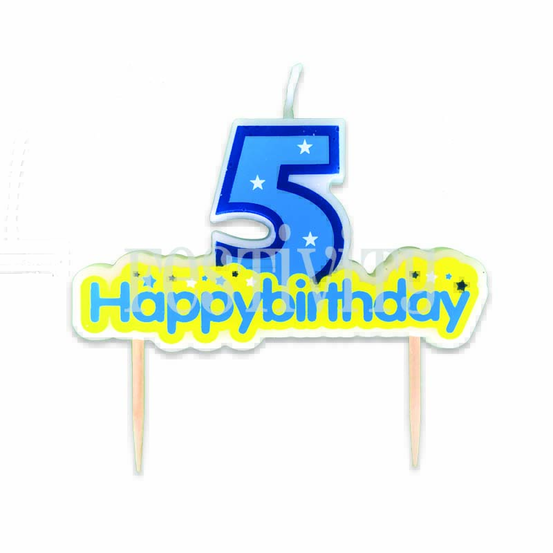 Happy Birthday Candles with Number Festivity