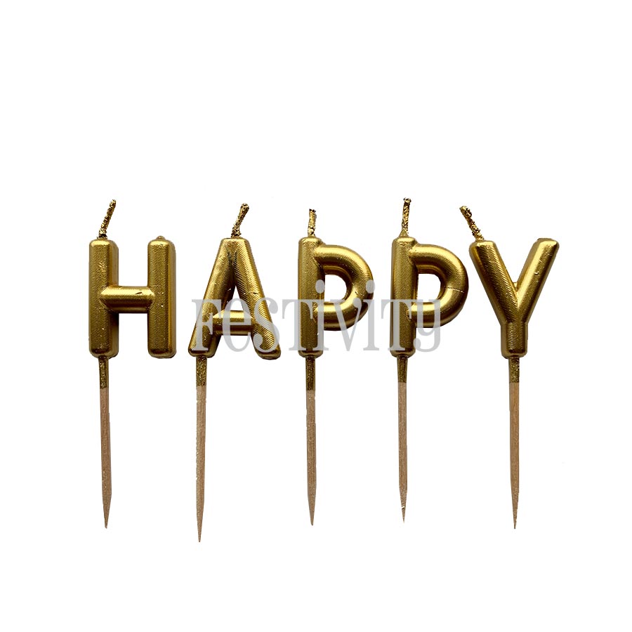 Happy Birthday Letter Candles Festivity