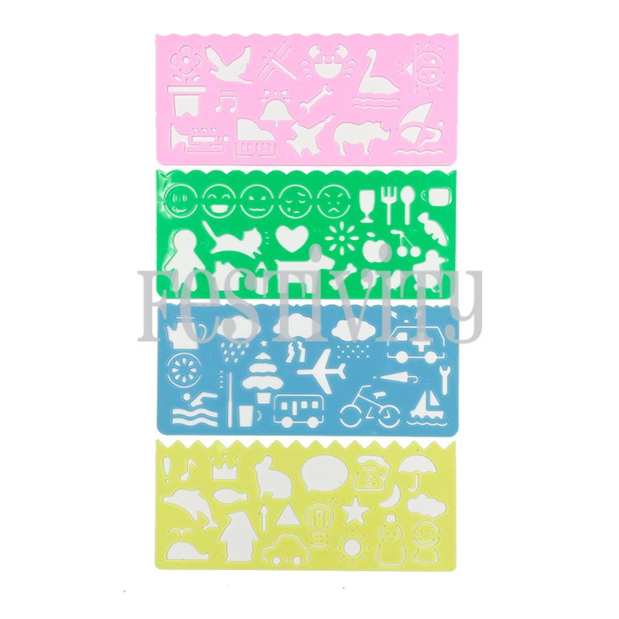 Stencil Rulers (Set of 4) Festivity