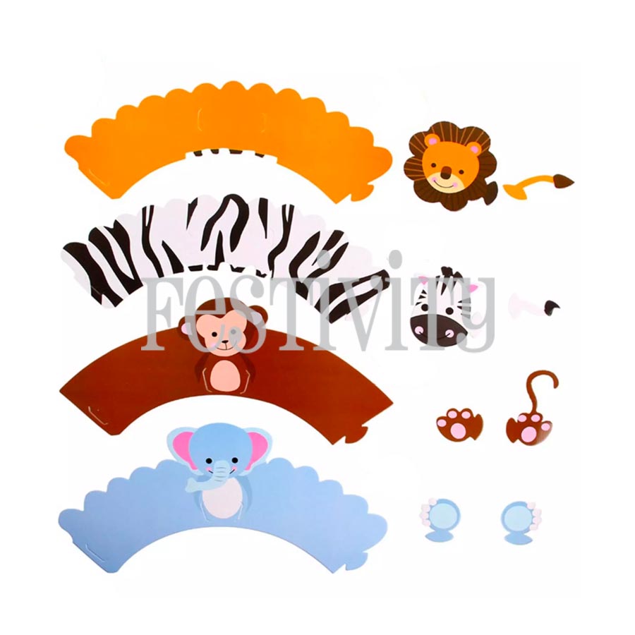 Safari Cupcake Wrappers (Set of 4) Festivity