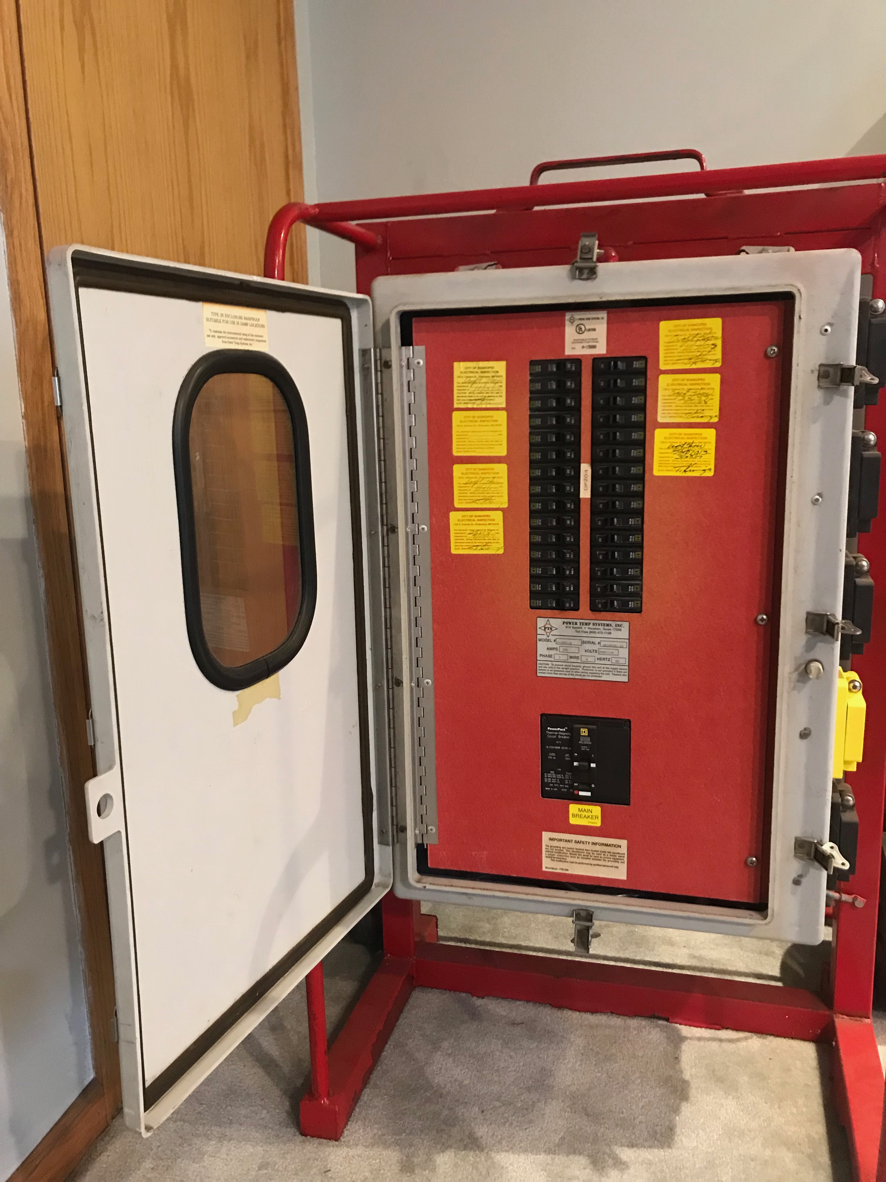 200 Amp Power Temp Systems 208Y/120 Portable Distribution Panel