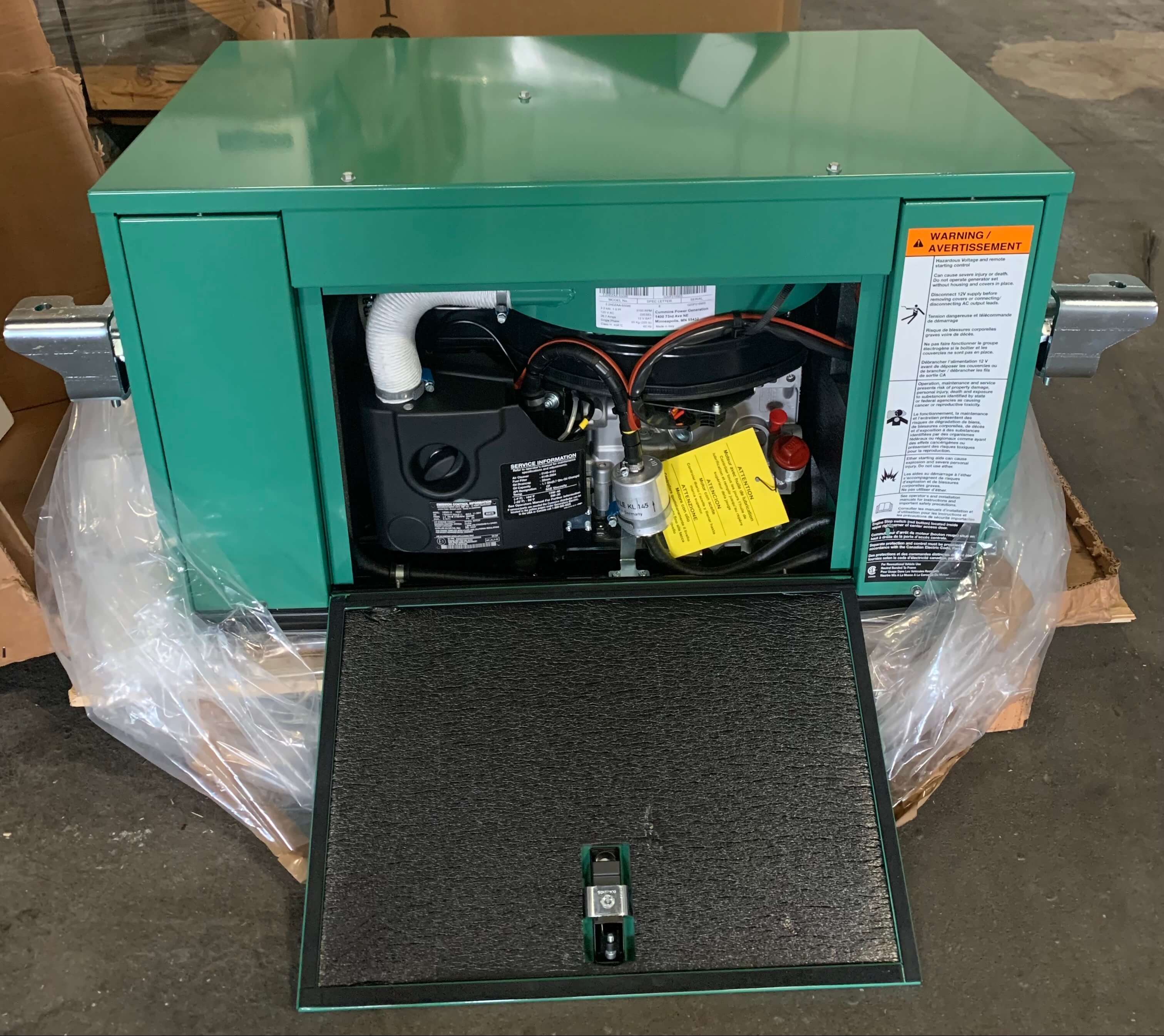 New 3.2kW Cummins Onan RV QD 3200 Diesel Generator 3.2HDZAA6508E 120V