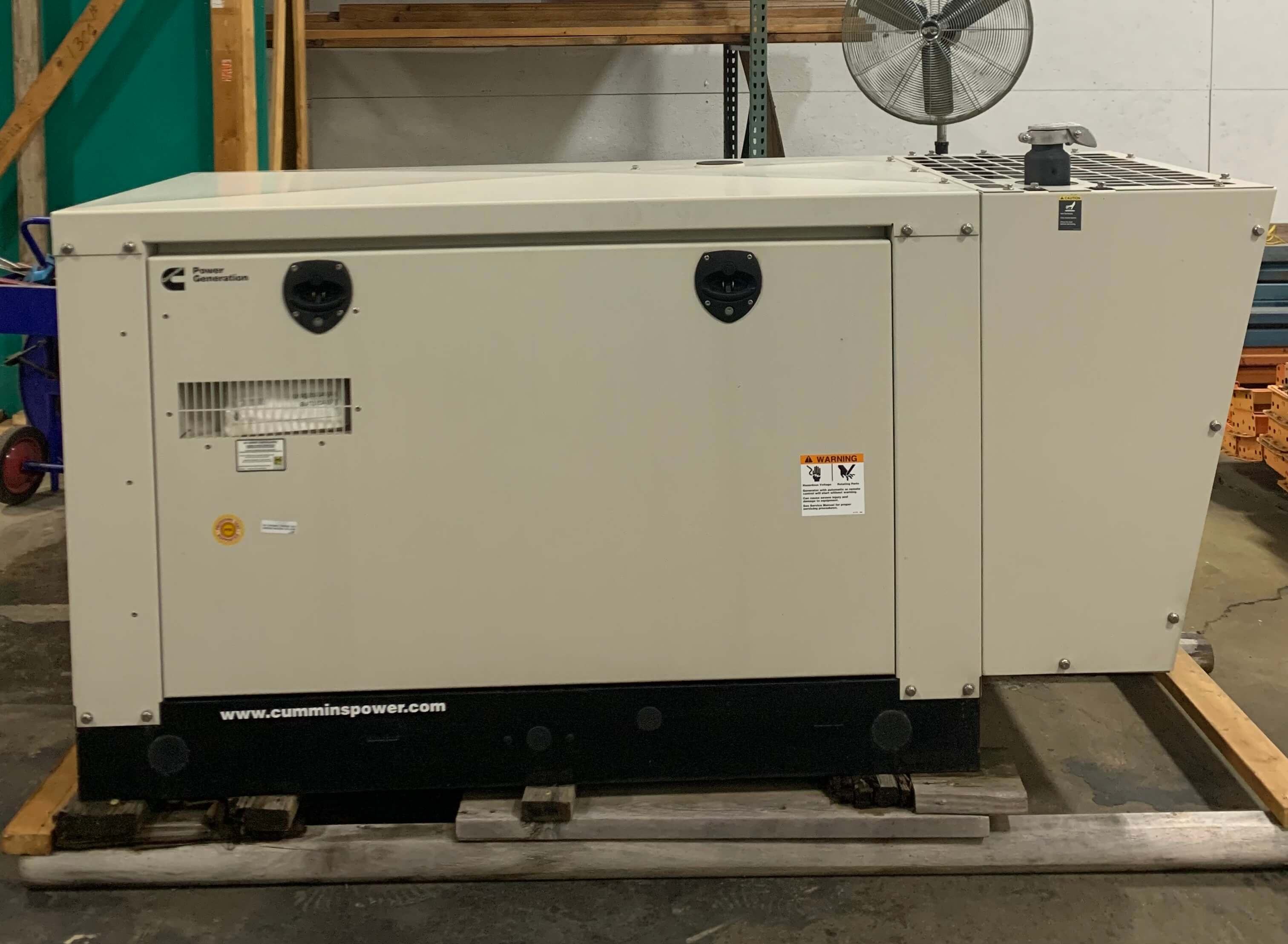 New 25kW Cummins Stationary Natural Gas Generator GGMB S/N