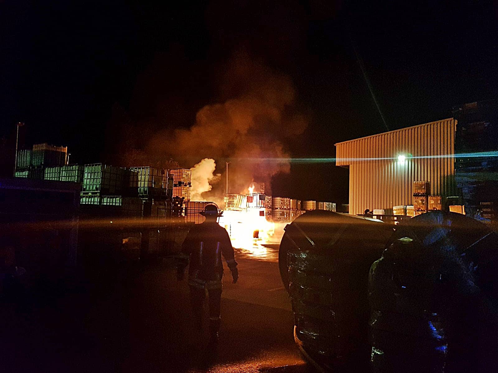 B3Industriebrand Freiwillige Feuerwehr Hackenheim