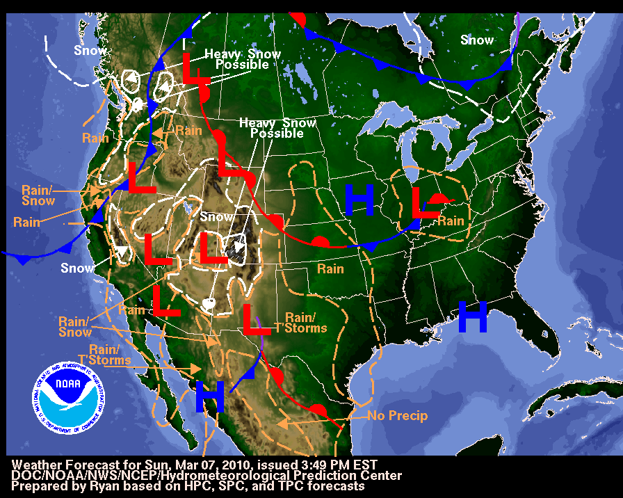 National Weather Map Todays