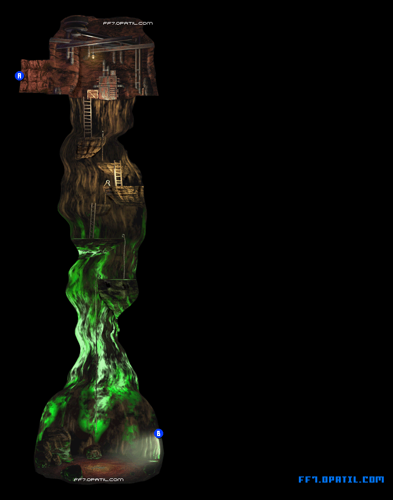 Cave of the Gi Map FF7 All Location Maps FF7 Walkthrough and Strategy Guide Final Fantasy