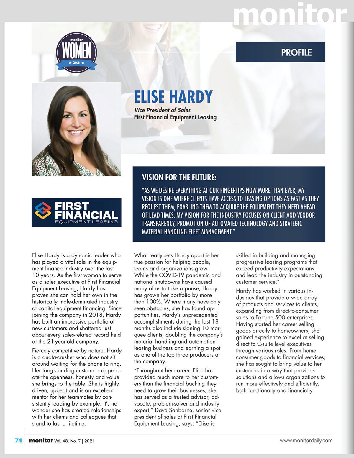 Women in Equipment Finance First Financial