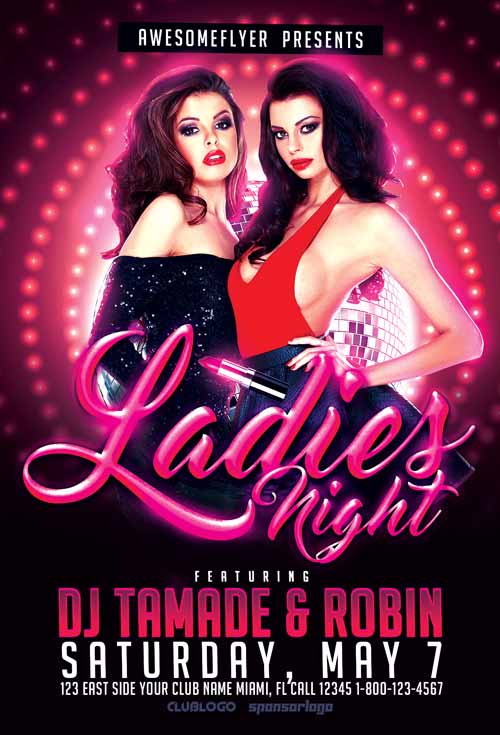 Download the Ladies Night Free Flyer Template