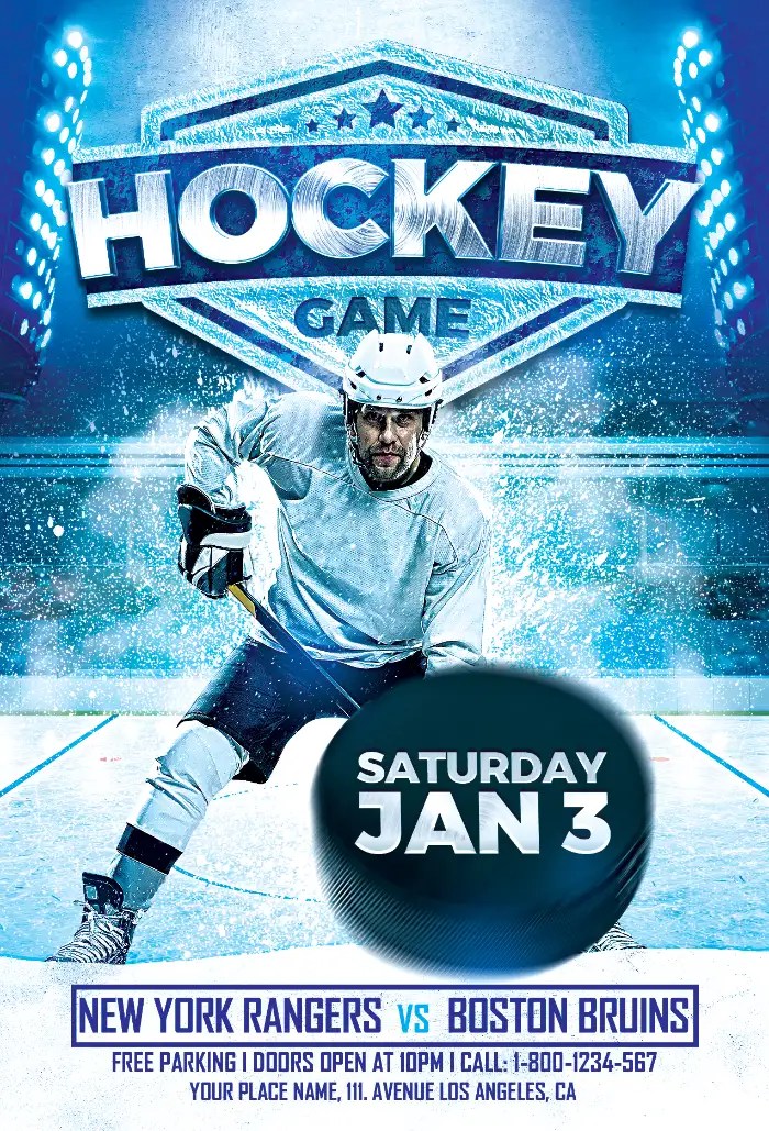 Ice Hockey Event Flyer Template Download Sport Flyer