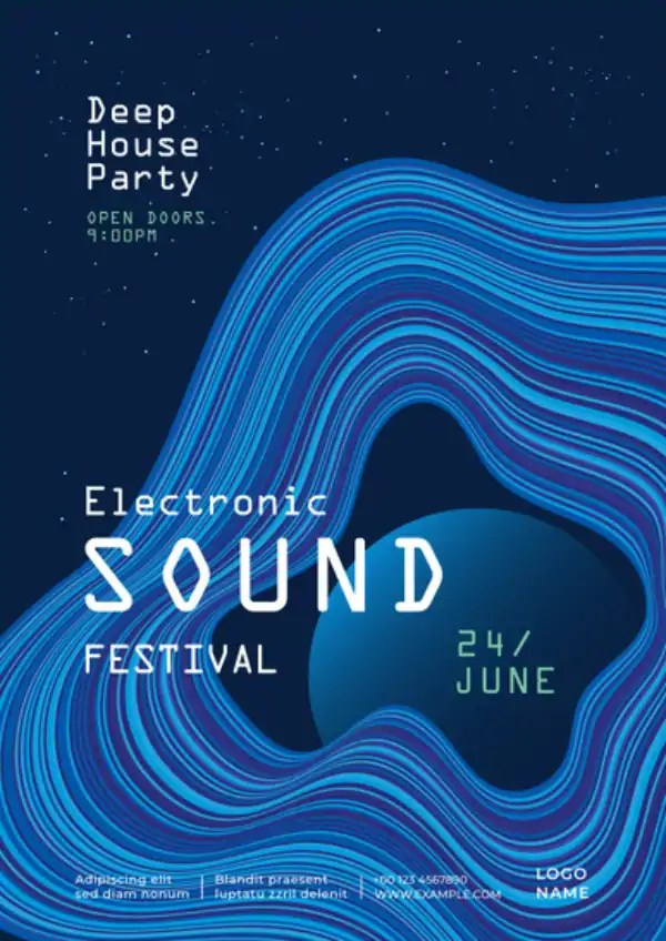 Electronic Music Poster Template Download now!