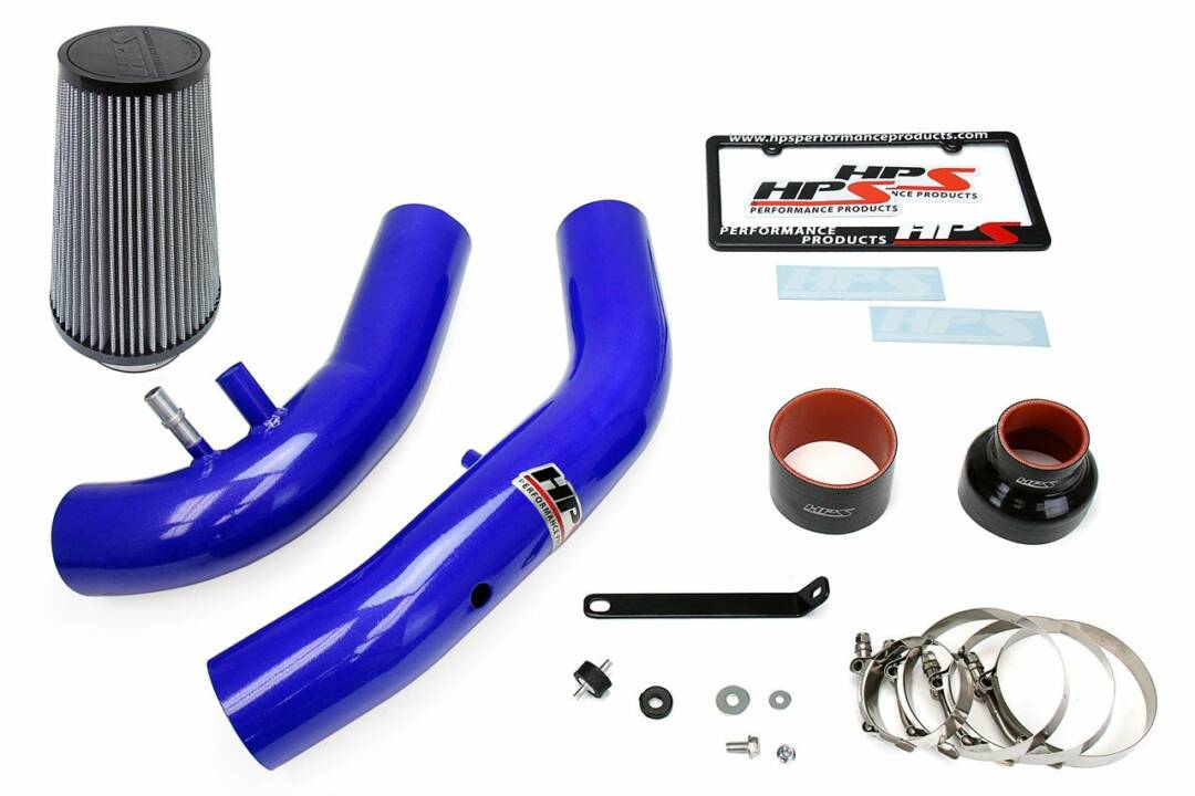 HPS 20152017 Ford Mustang EcoBoost Long Ram Cold Air Intake (Blue