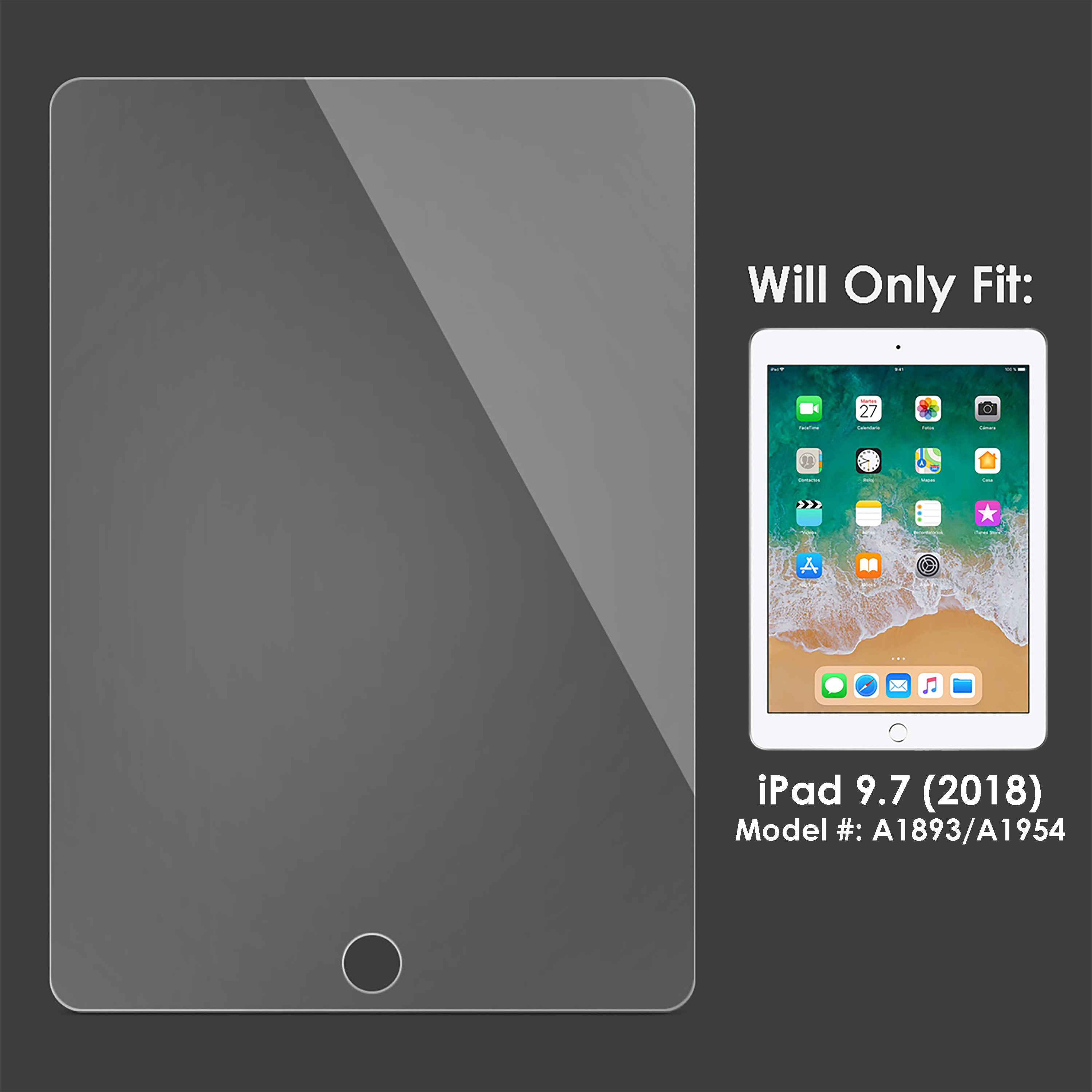 Apple iPad 2018 9.7" Screen Protector Guard Film Cover