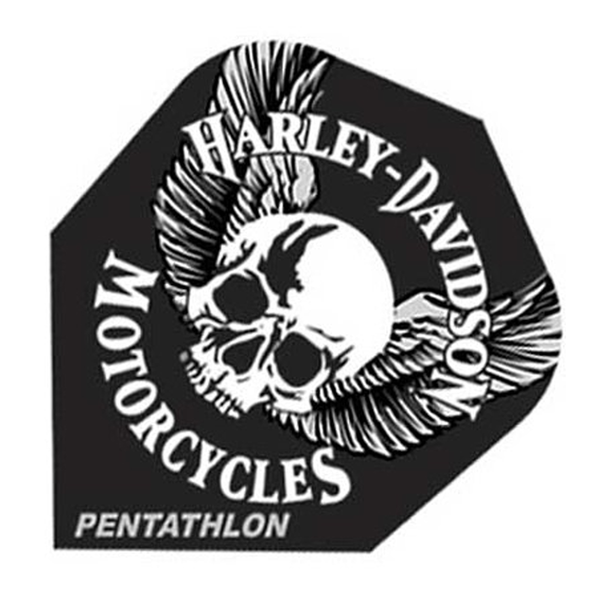 HarleyDavidson® Flights Skull With Wings B/W
