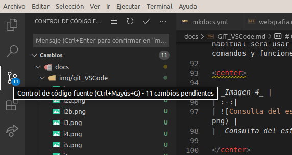 Git en VSCode Como documentar