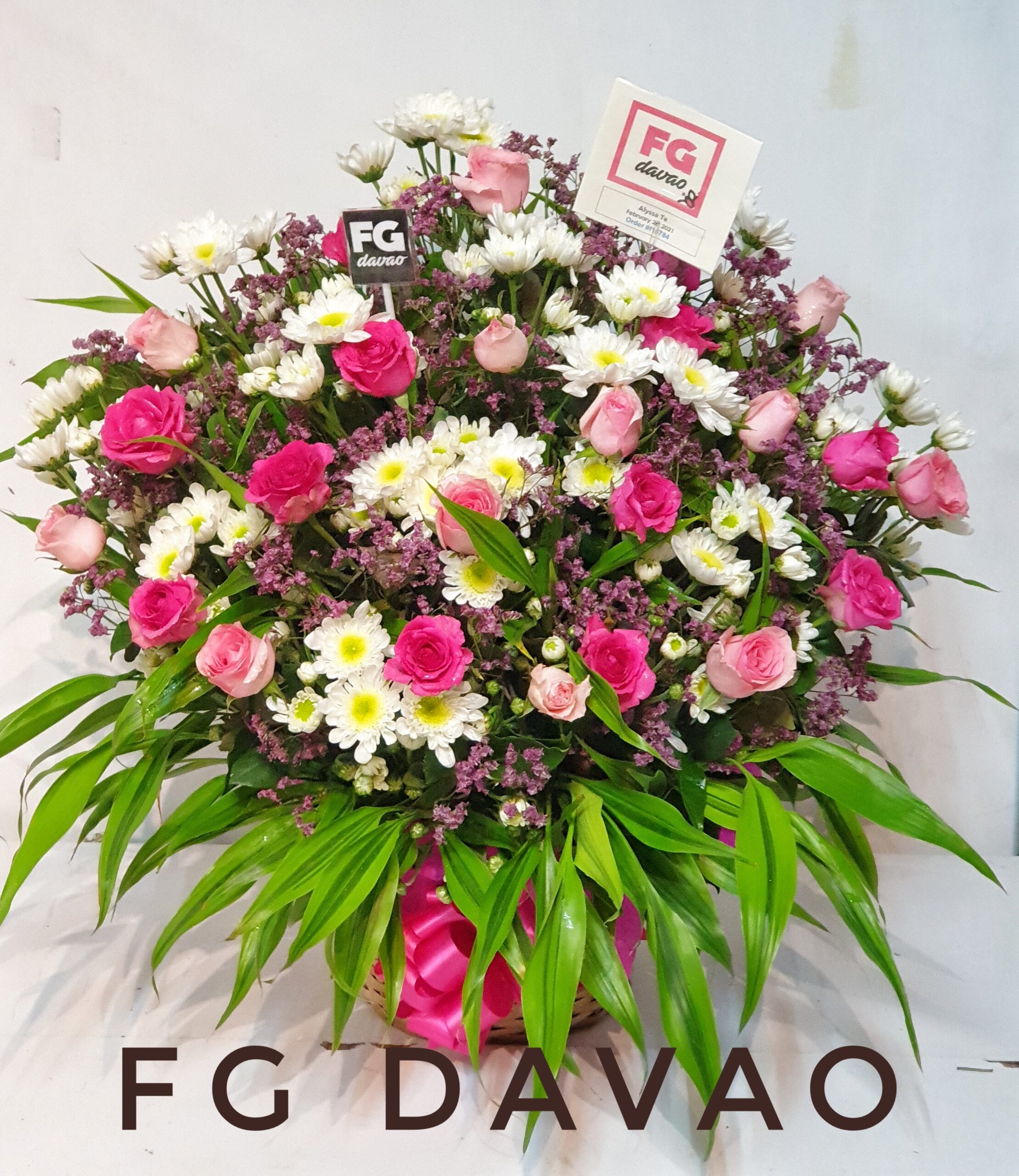 Sympathy and Funeral Flowers Flower Basket 5 FG Davao Flowers