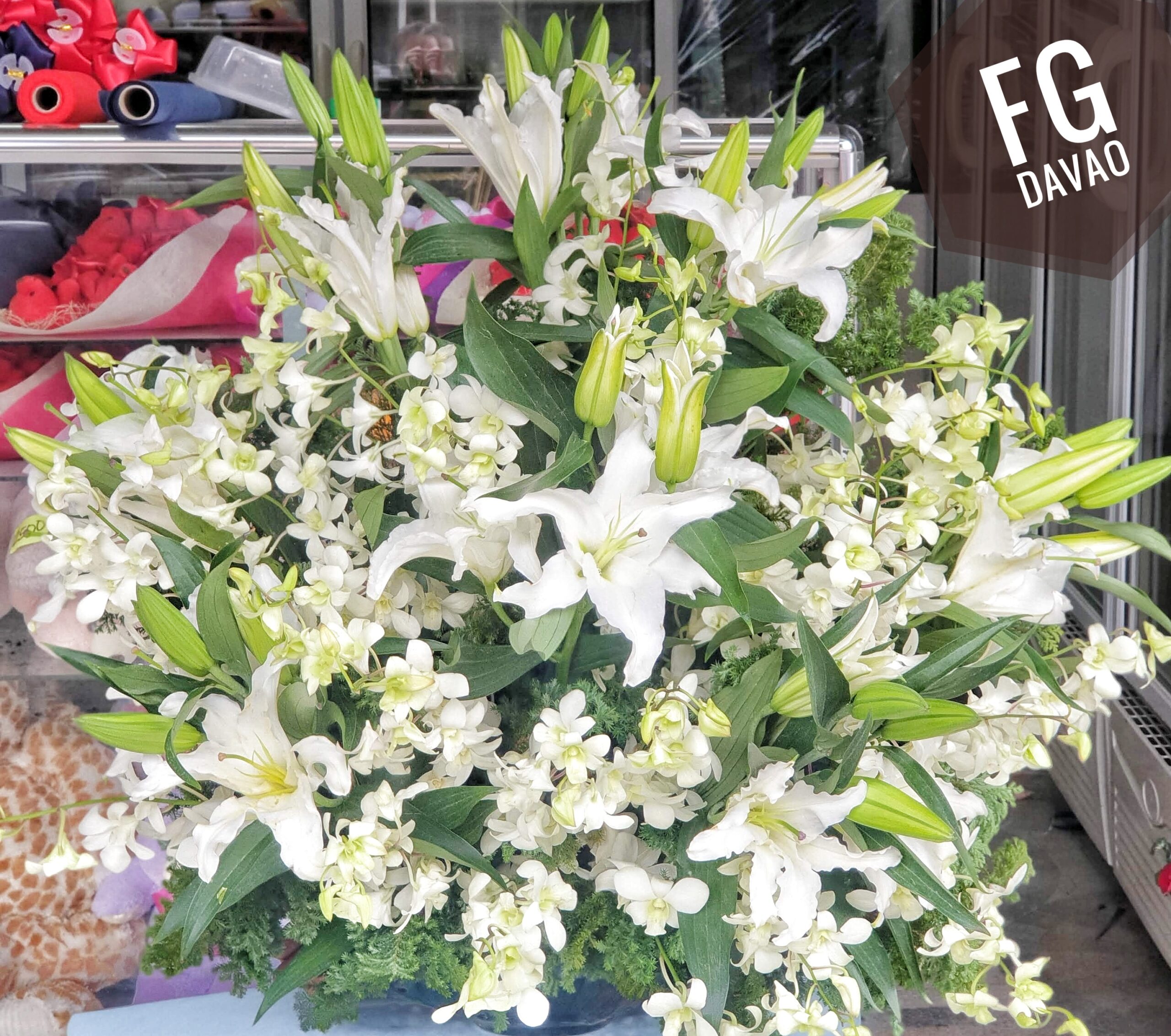 Sympathy and Funeral Flowers Flower Basket 2 FG Davao Flowers