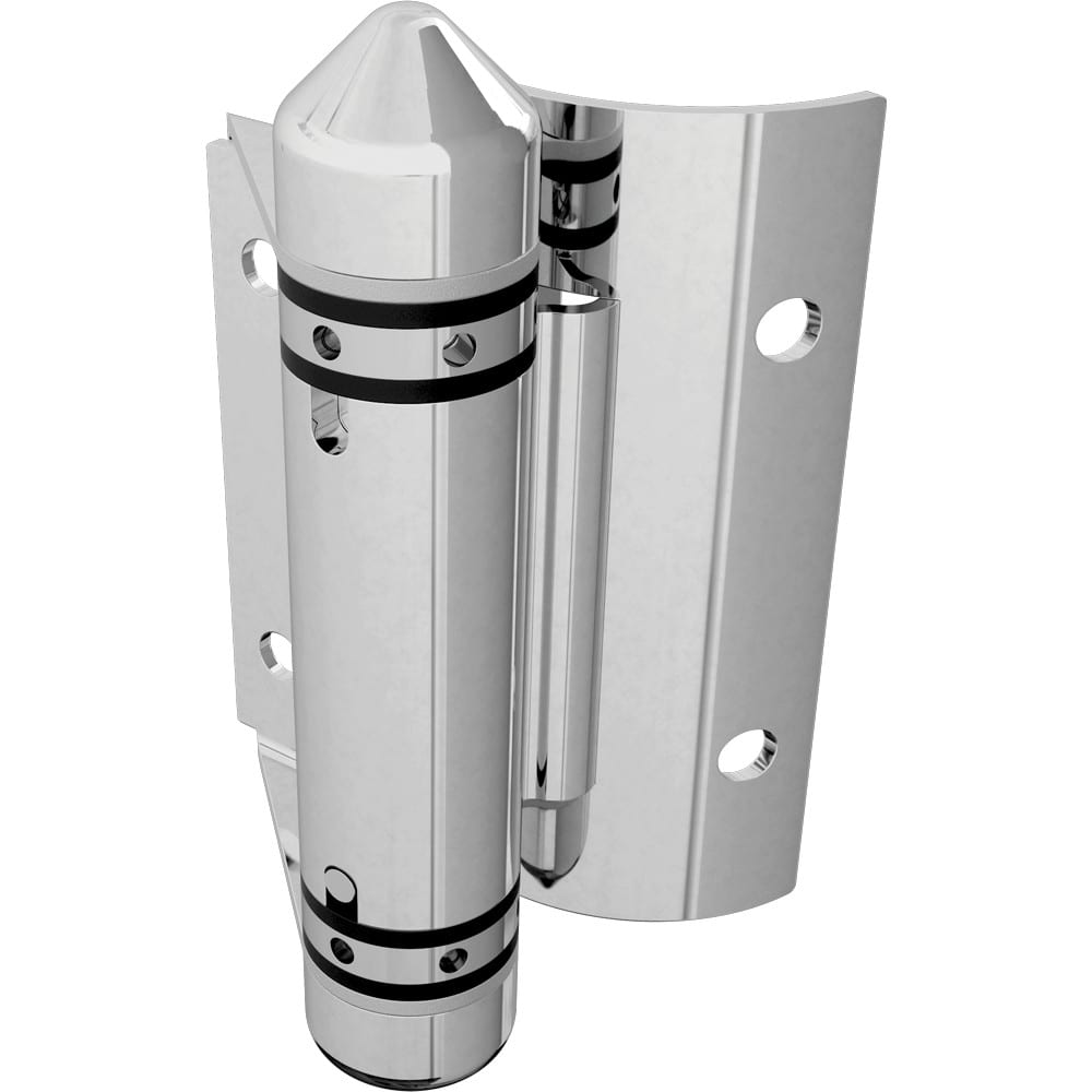 Round Post Glass SS Spring Hinges
