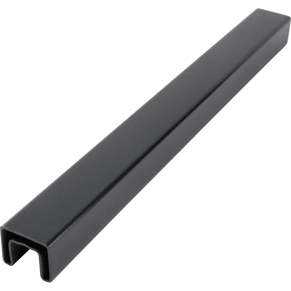 25 x 21mm 5800mm Handrail Matt Black Fences Galore DIY Glass Fencing