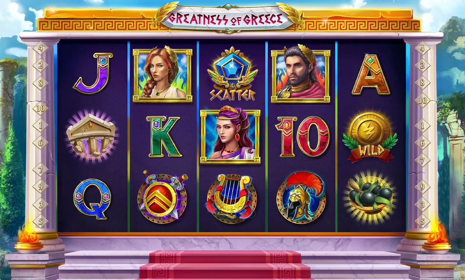 Greatness of Greece game theme design and spine animation creation