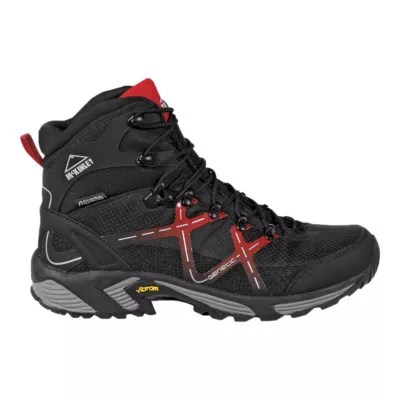 McKINLEY Men's Mid AQX Hiking Boots Black/Red Sport Chek