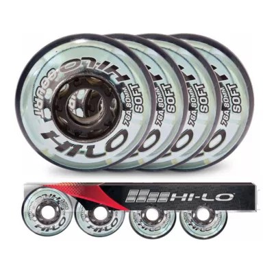 Bauer HiLo Court 4 Pack 80mm 76A Inline Wheels Sport Chek