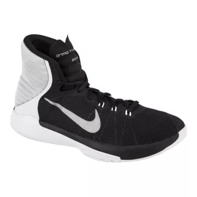 Nike Men's Prime Hype DF 2016 Basketball Shoes Black/Silver Sport Chek