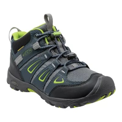 Keen Kids' Oakridge Mid Waterproof Hiking Boots Navy/Green Sport Chek