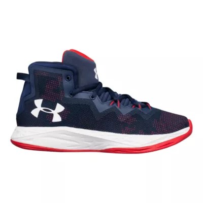 Under Armour Kids' Lightning Grade School Basketball Shoes Royal/Navy