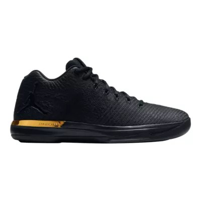Nike Men's Jordan XXXI Low Basketball Shoes Black/Metallic Gold