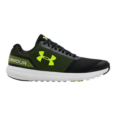 Under Armour Boys Surge Rn Grade School Shoes Black Yellow