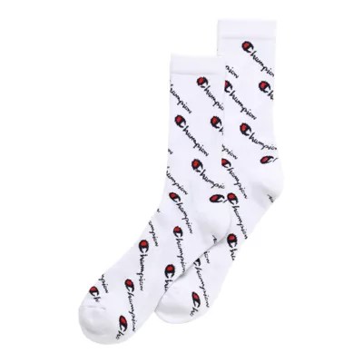 Champion All Over Print Crew Sock White Sport Chek