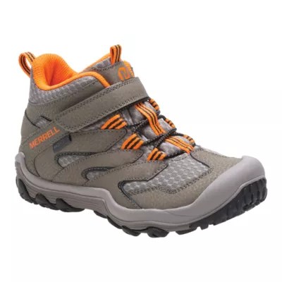 Merrell Kids' Chameleon 7 Access Mid Waterproof Hiking Boots Gunsmoke