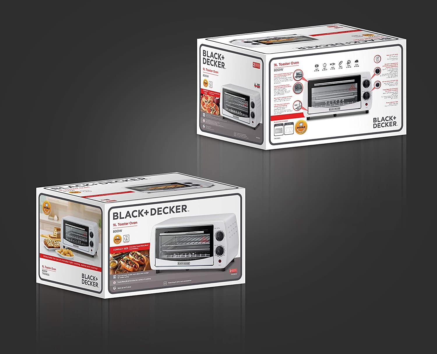 9L Toaster Oven with Double Glass FGT