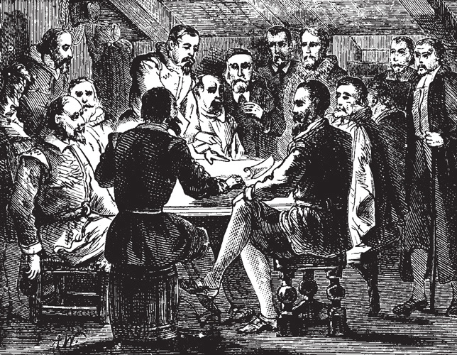 mayflower signing painting