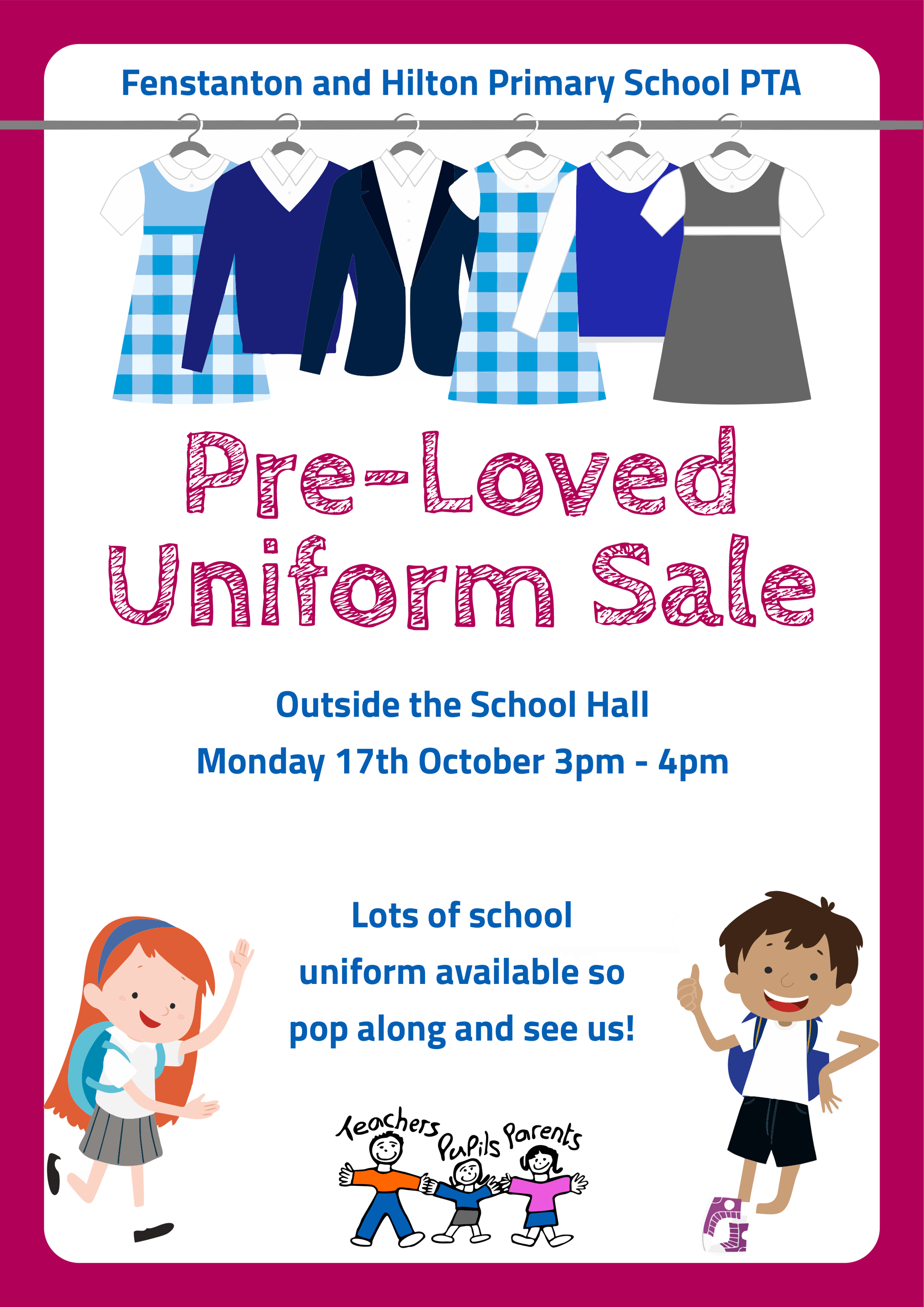 Preloved Uniform sale Fenstanton And Hilton Primary School PTA