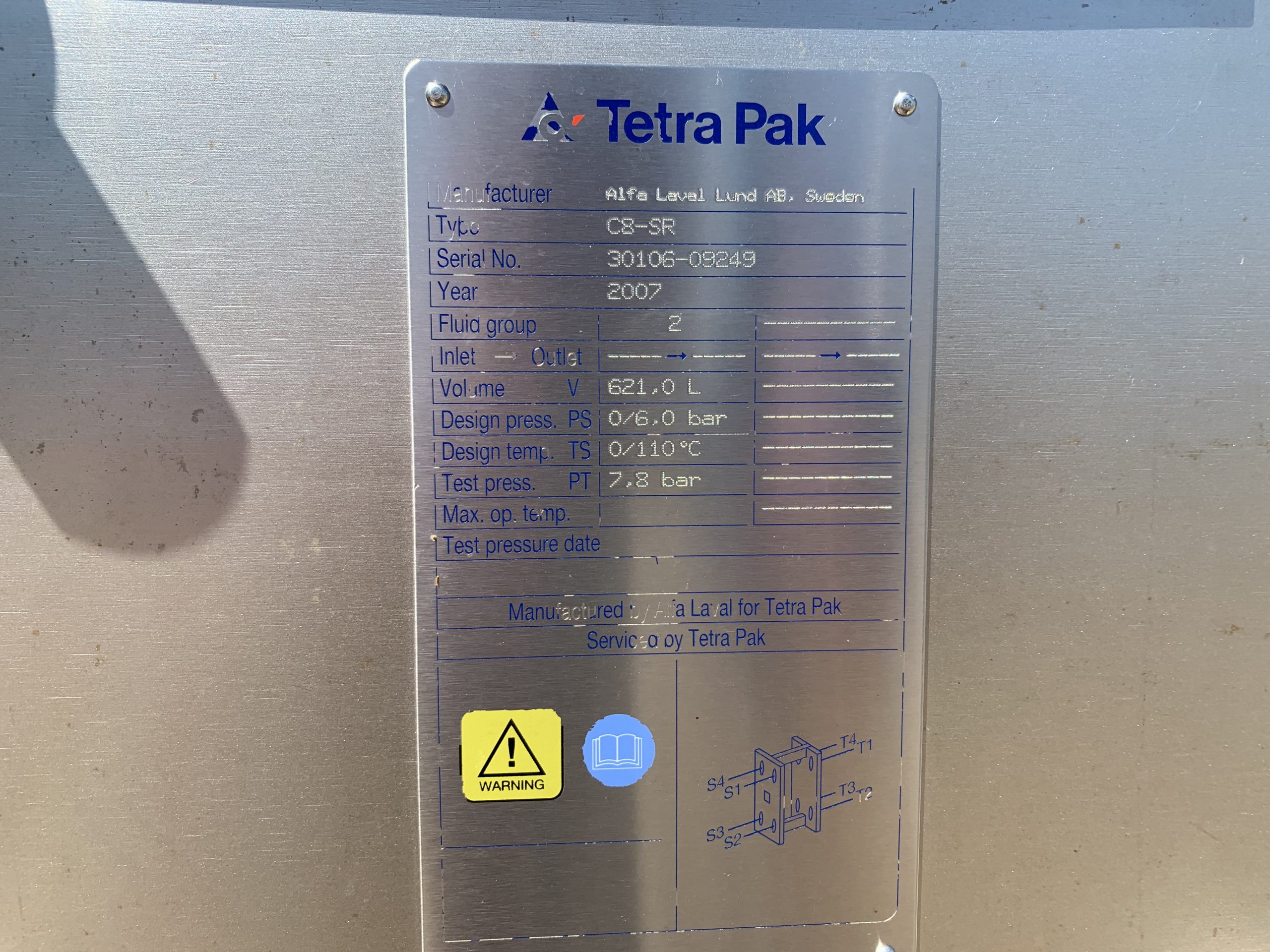 Tetra Pak plate heat exchanger FH Scandinox